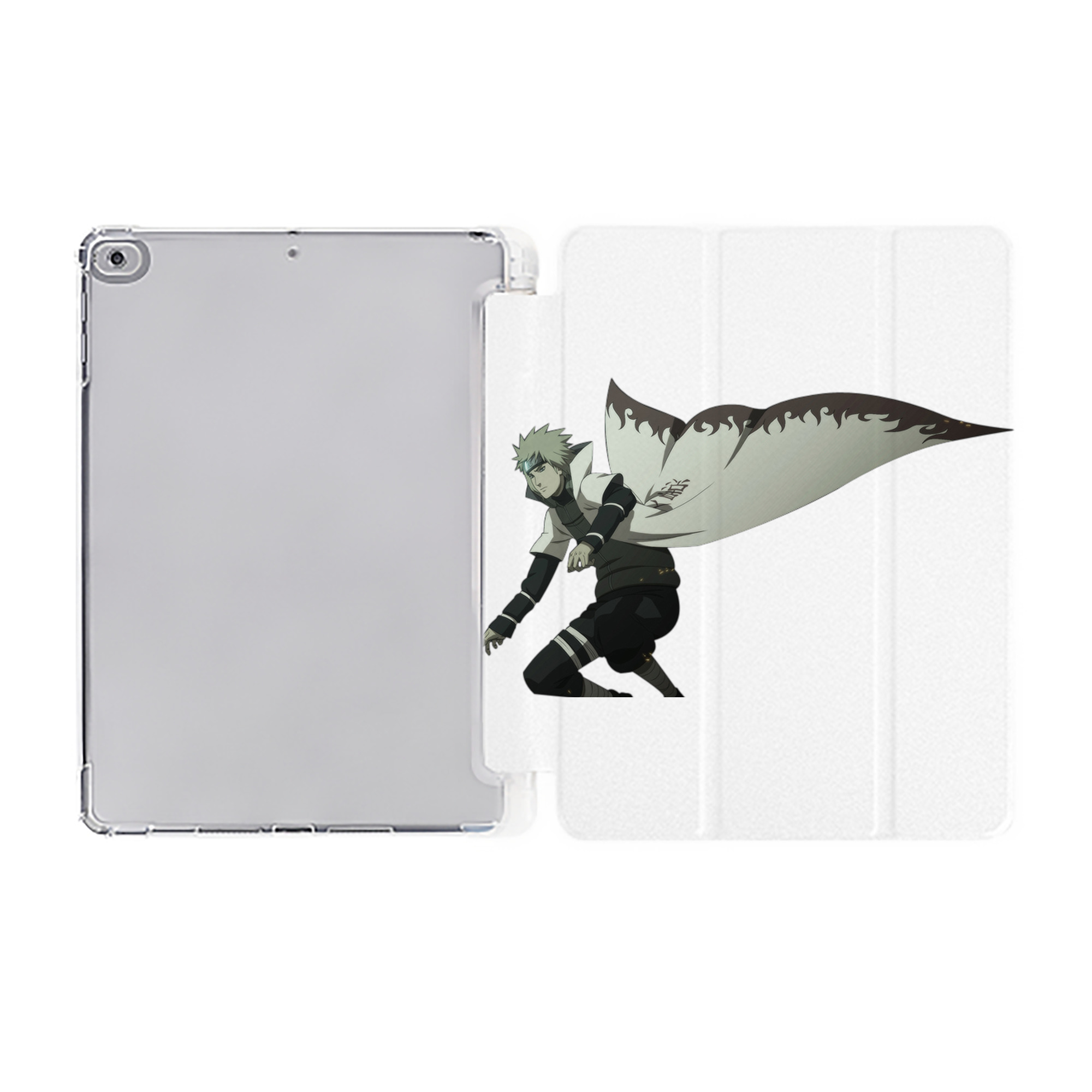 （画像用） NARUTO -ナルト- 波風 ミナト Namikaze Minato IPad ケース ペン収納付き 三つ折りスタンド PUレザー×シリコン 対応機種9.5/10.5/10.9インチ